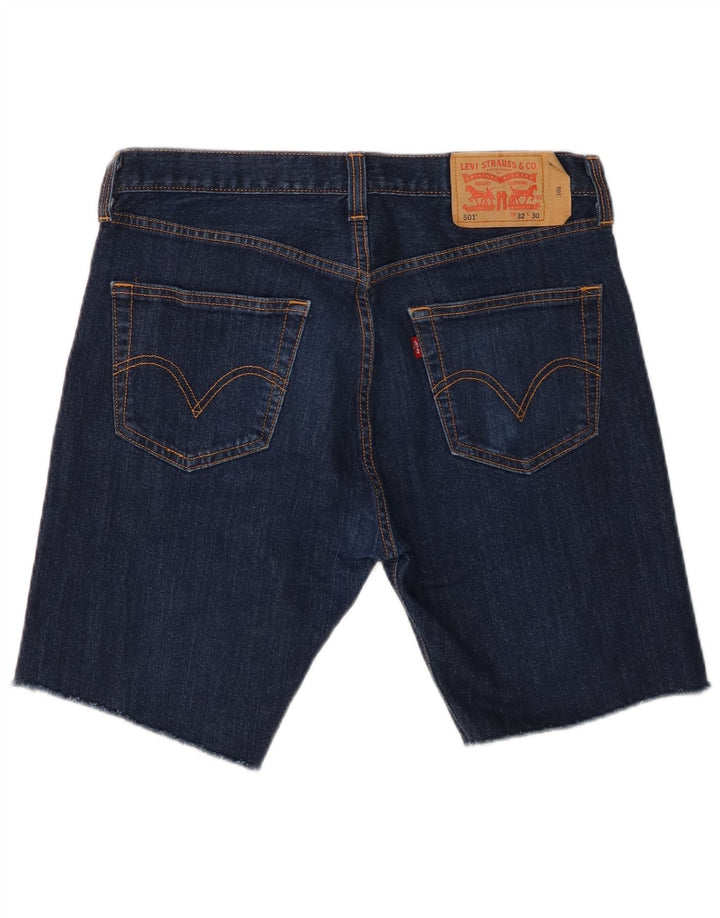 Pantaloncini di jeans Levi's 501 da uomo W32 cotone blu navy medio