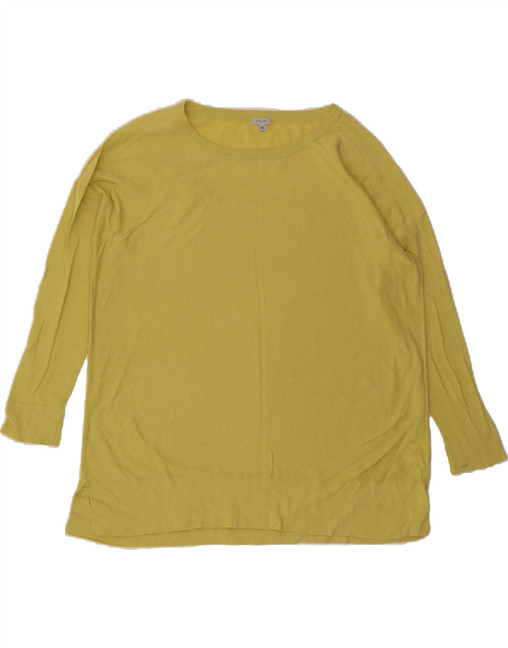 JIGSAW Womens Oversized Boat Neck Jumper Sweater UK 14 Medium Yellow Vintage Jigsaw and Second-Hand Jigsaw from Messina Hembry 