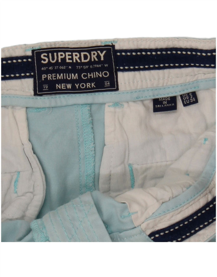 Pantaloncini chino da donna SUPERDRY UK 6 XS W25 Blu