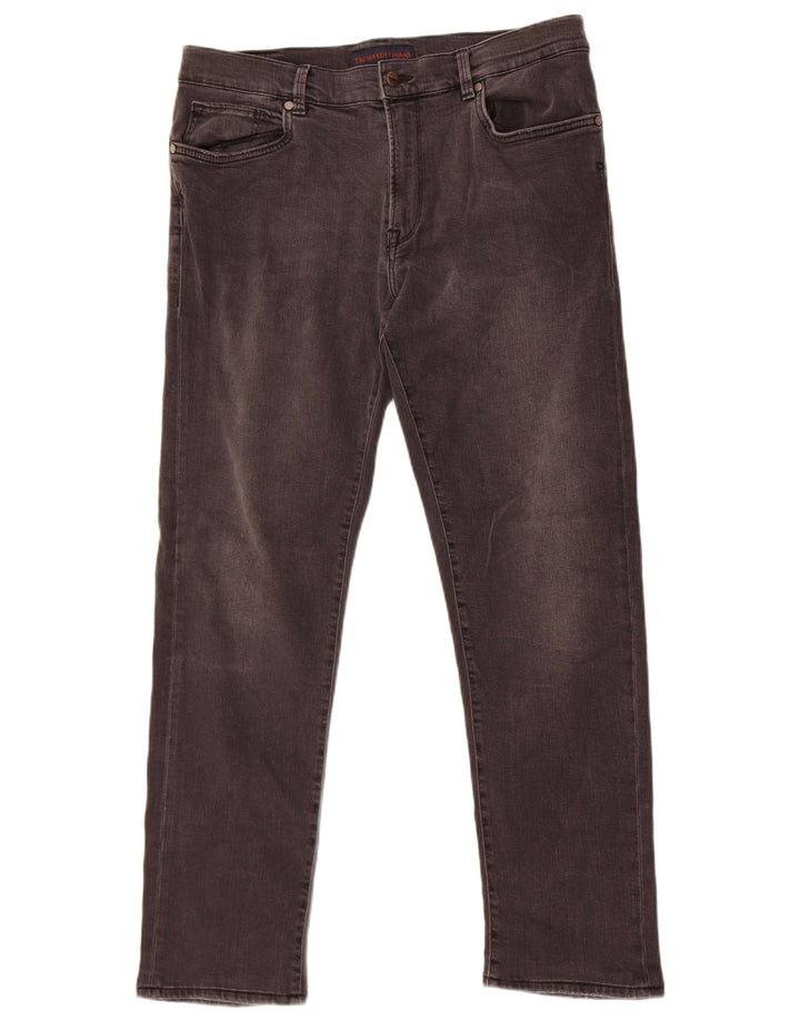 Jeans Straight Uomo Trussardi W35 L30 Cotone Grigio