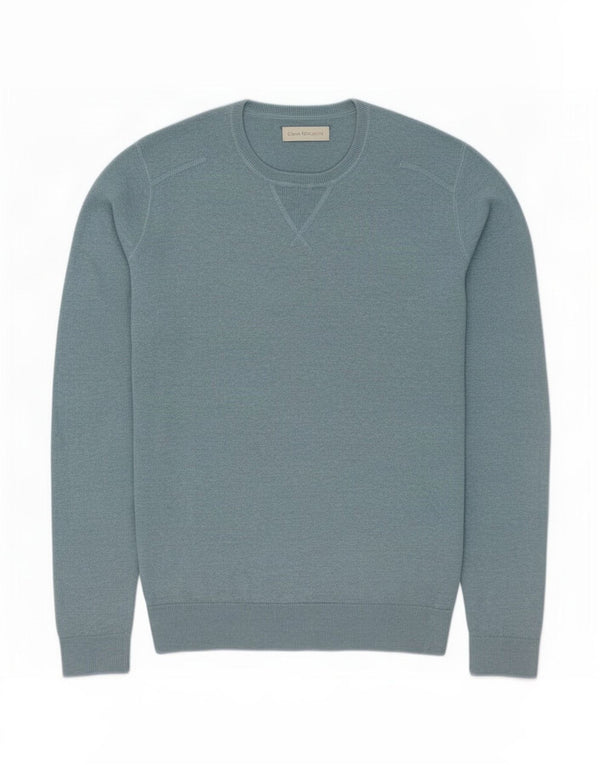 Maglione maglione con scollo a barca da uomo Calvin Klein Jeans in cotone blu medio