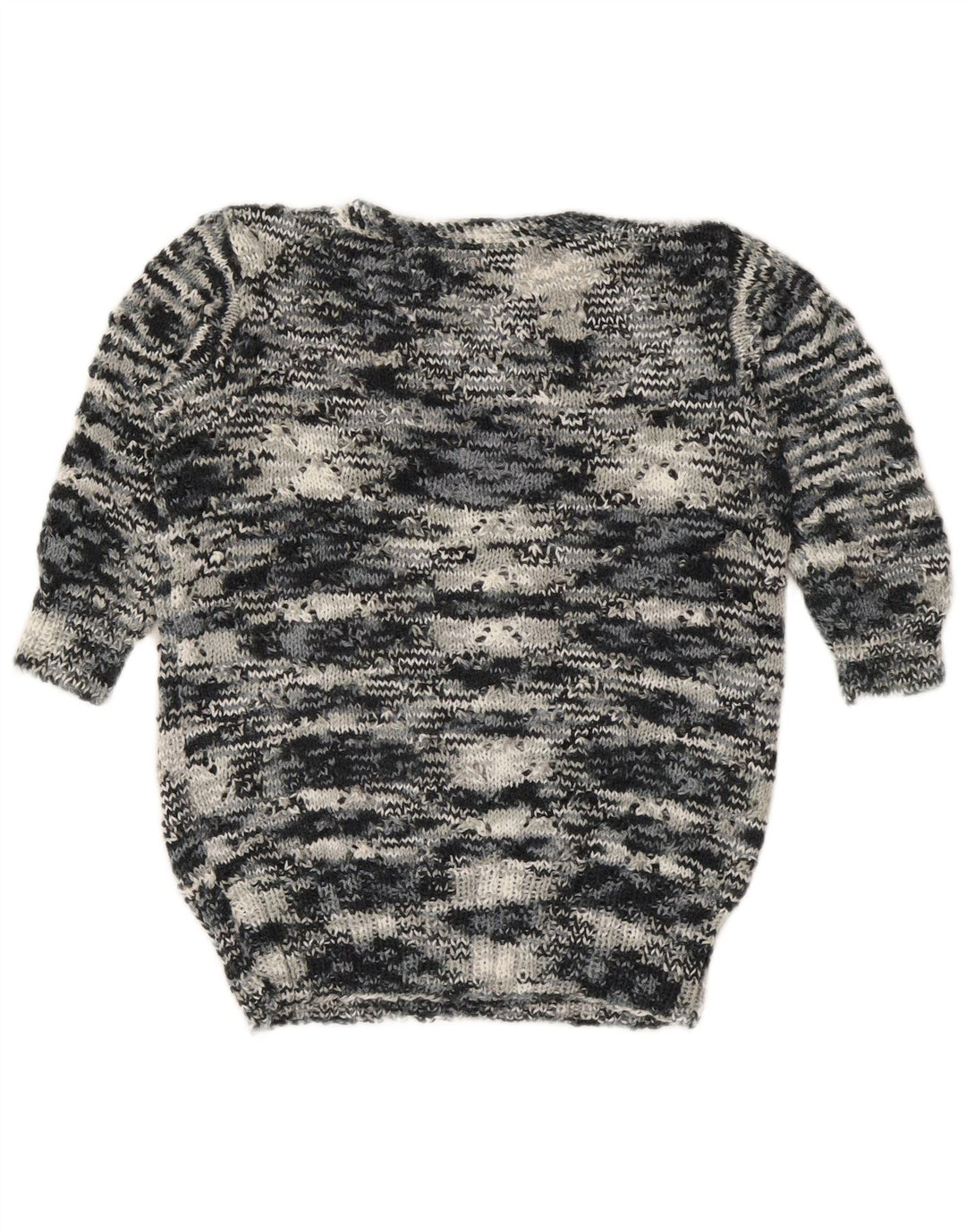 Maglione maglione vintage da donna con scollo a barca UK 12 Grigio medio
