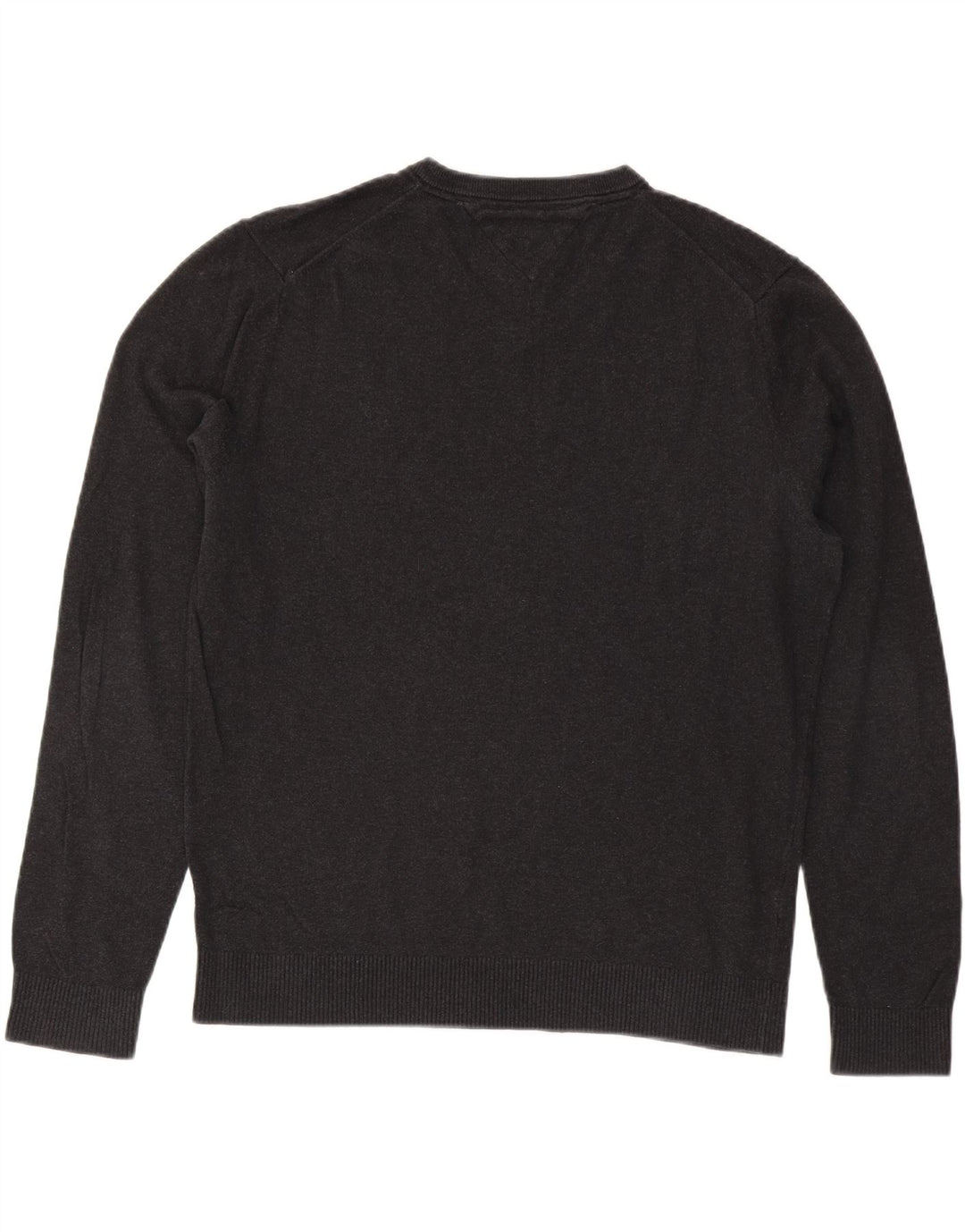 TOMMY HILFIGER Maglione da uomo con scollo a V XL in cotone grigio