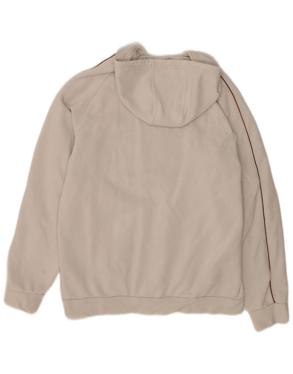 Felpa con cappuccio da uomo Adidas Large in cotone bianco
