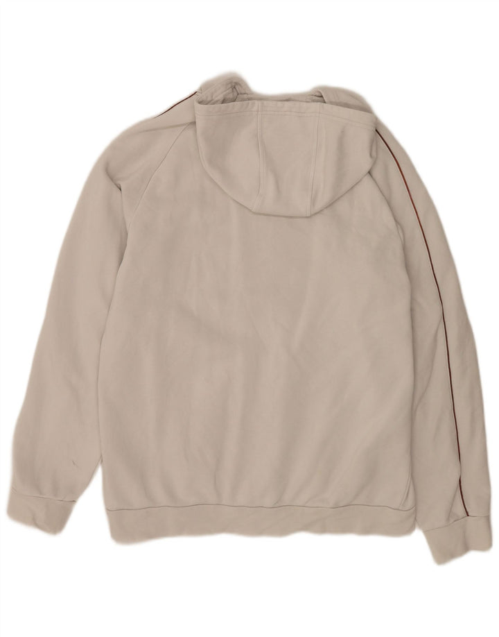 Felpa con cappuccio da uomo Adidas Large in cotone bianco