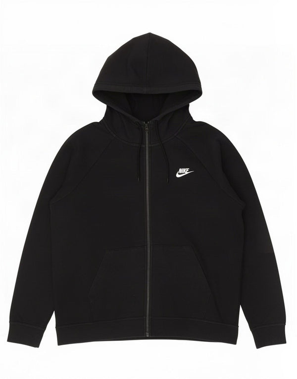 Felpa con cappuccio e zip Nike da uomo XL in cotone nero