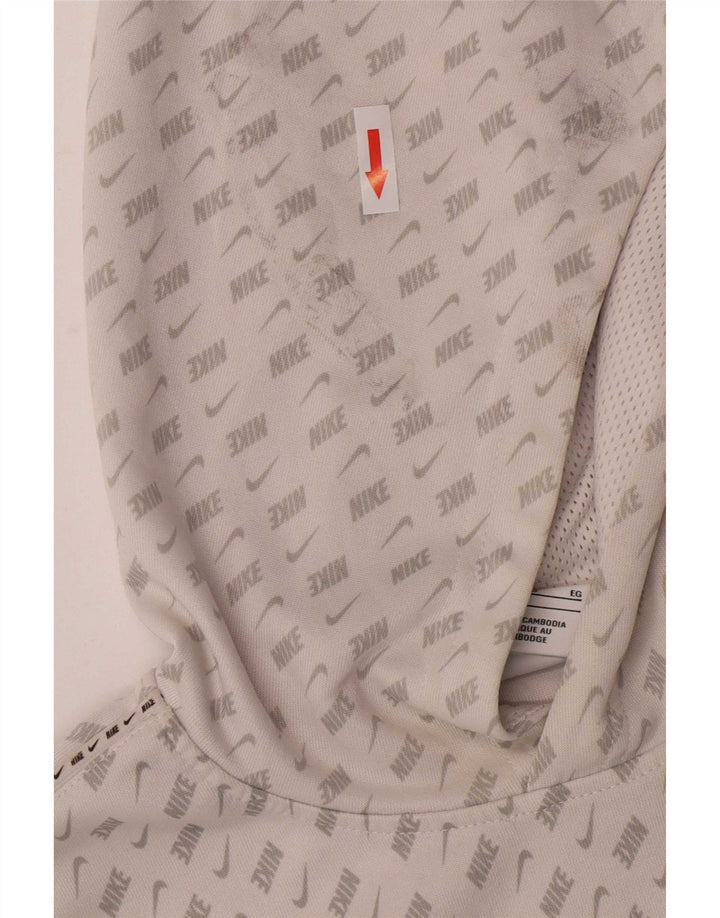 Felpa con cappuccio grafica Nike da ragazzo 13-14 anni XL poliestere bianco