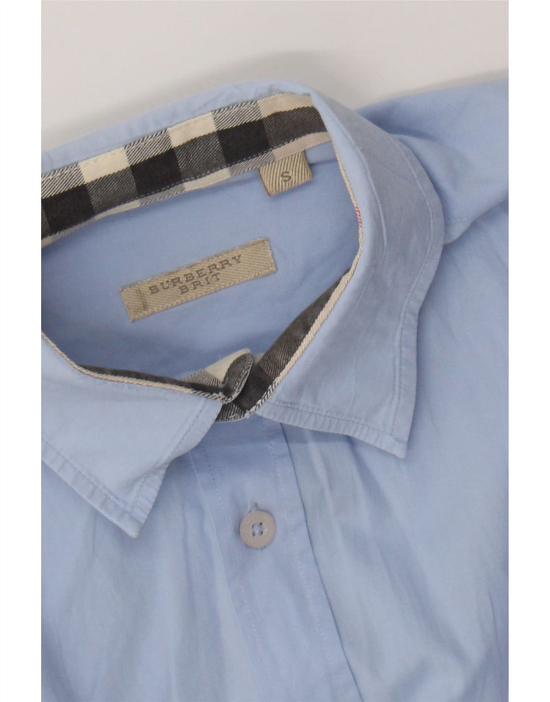 BURBERRY Mens Shirt Small Blue Cotton Vintage Burberry and Second-Hand Burberry from Messina Hembry 