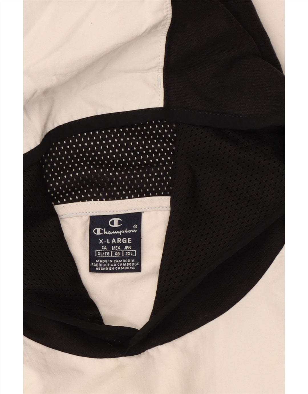 Felpa con cappuccio grafica da uomo CHAMPION XL color block nero