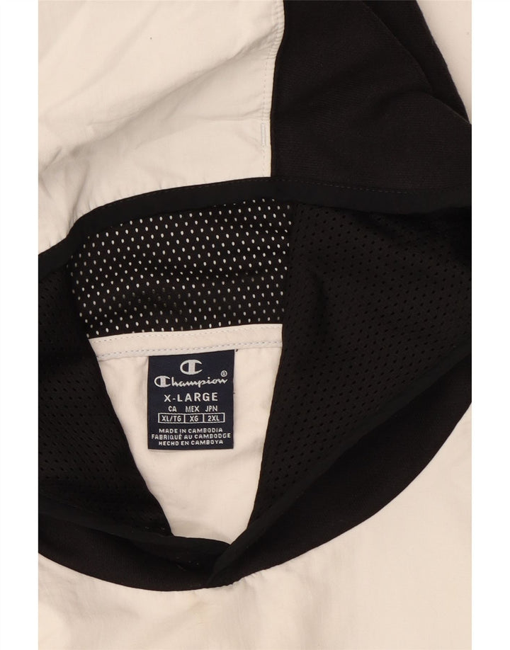 Felpa con cappuccio grafica da uomo CHAMPION XL color block nero