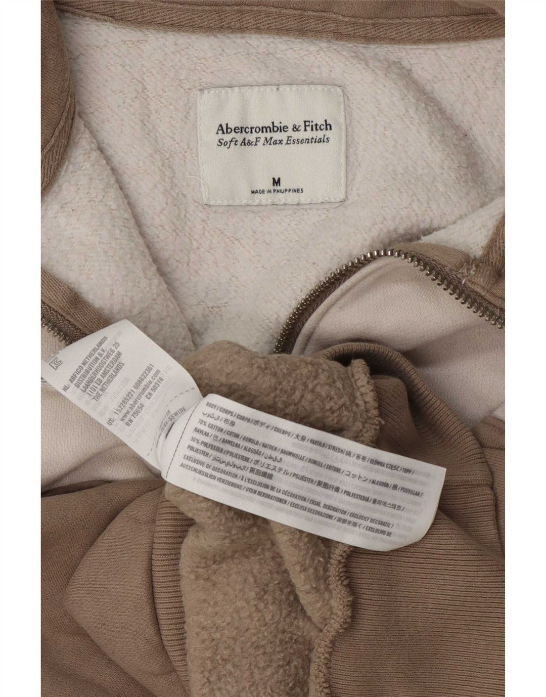 Felpa corta da donna Abercrombie & Fitch UK 14 Grigio medio
