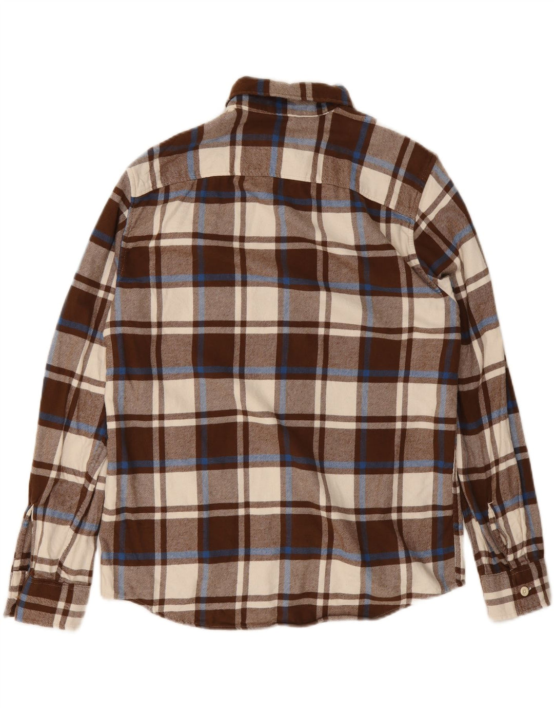 Camicia in flanella da uomo American Eagle in cotone a quadri marrone medio
