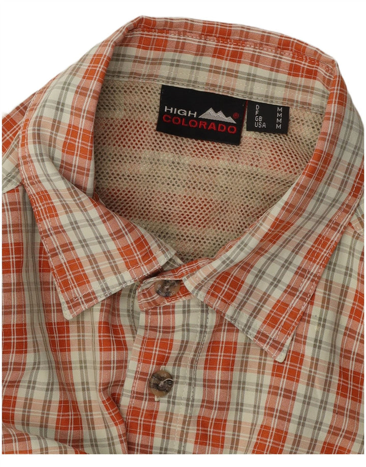Camicia a maniche corte da uomo High Colorado a quadri arancione medio
