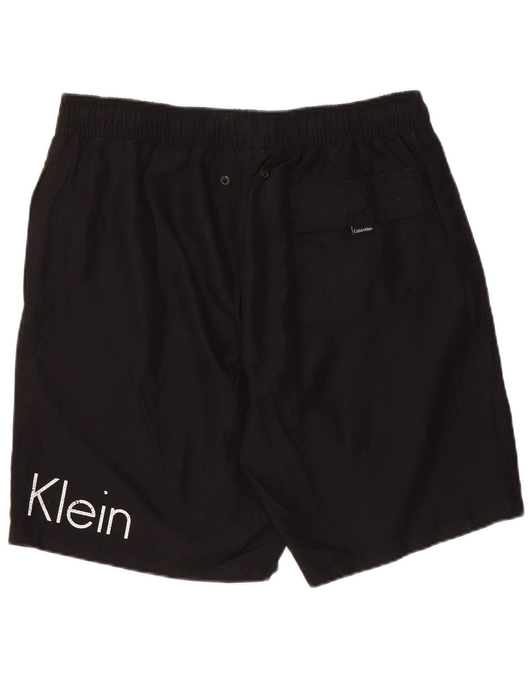 CALVIN KLEIN Pantaloncini da bagno grafici da uomo grandi in poliestere nero