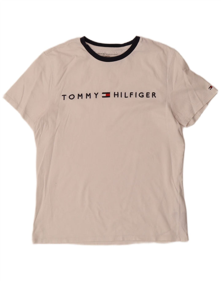 T-shirt grafica da uomo Tommy Hilfiger Top bianco medio