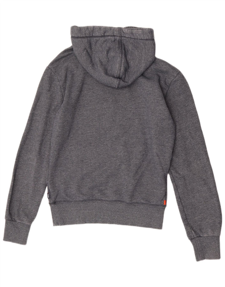 Felpa con cappuccio grafica da uomo Superdry Small in cotone grigio