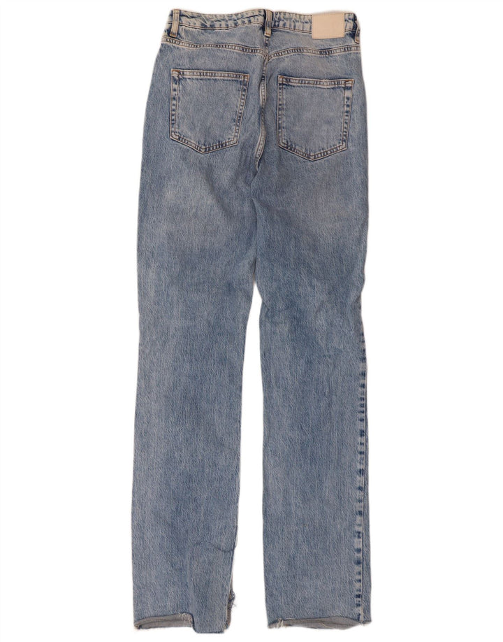 Jeans dritti a vita alta da donna Zara EU 40 medio W30 L33 blu