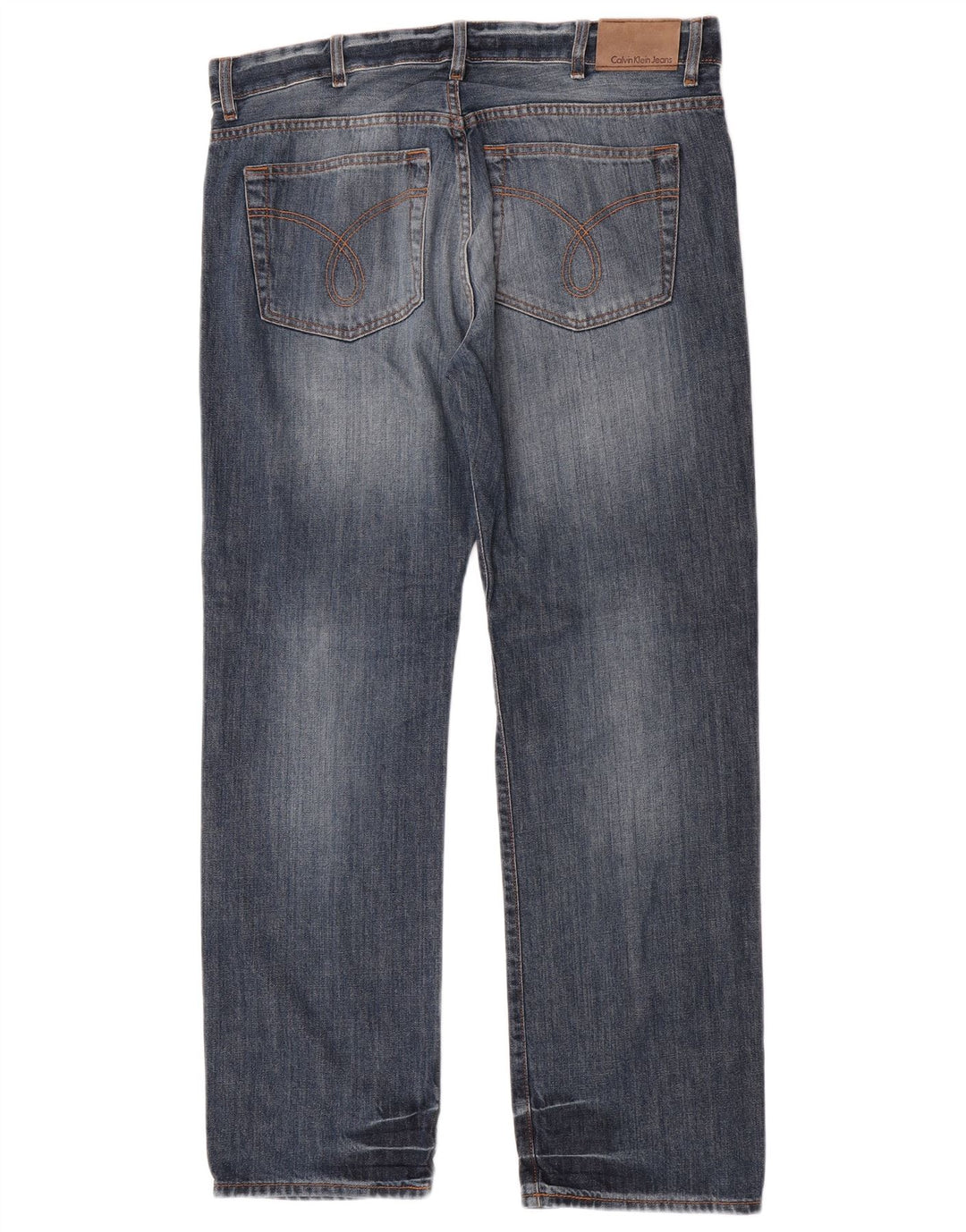 Jeans dritti da uomo Calvin Klein W36 L32 cotone blu