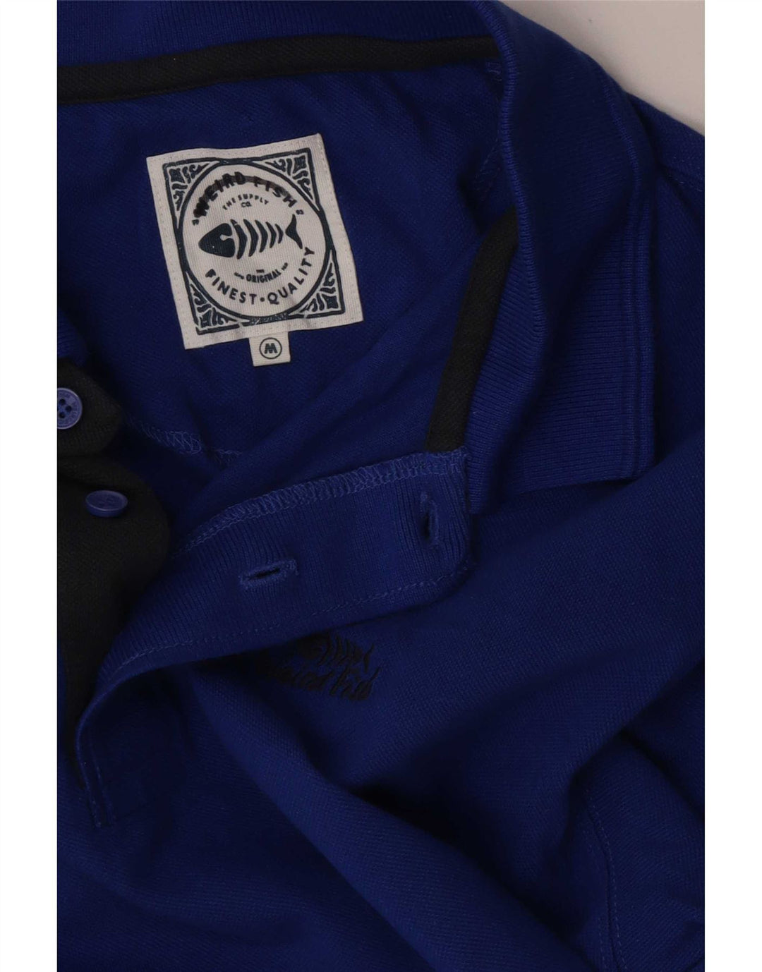 Polo da uomo Weird Fish blu medio