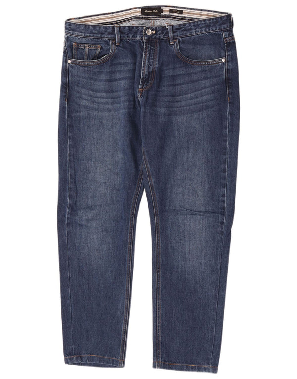 Massimo Dutti Jeans dritti vestibilità casual da uomo EU 44 Large W34 L28 Blu