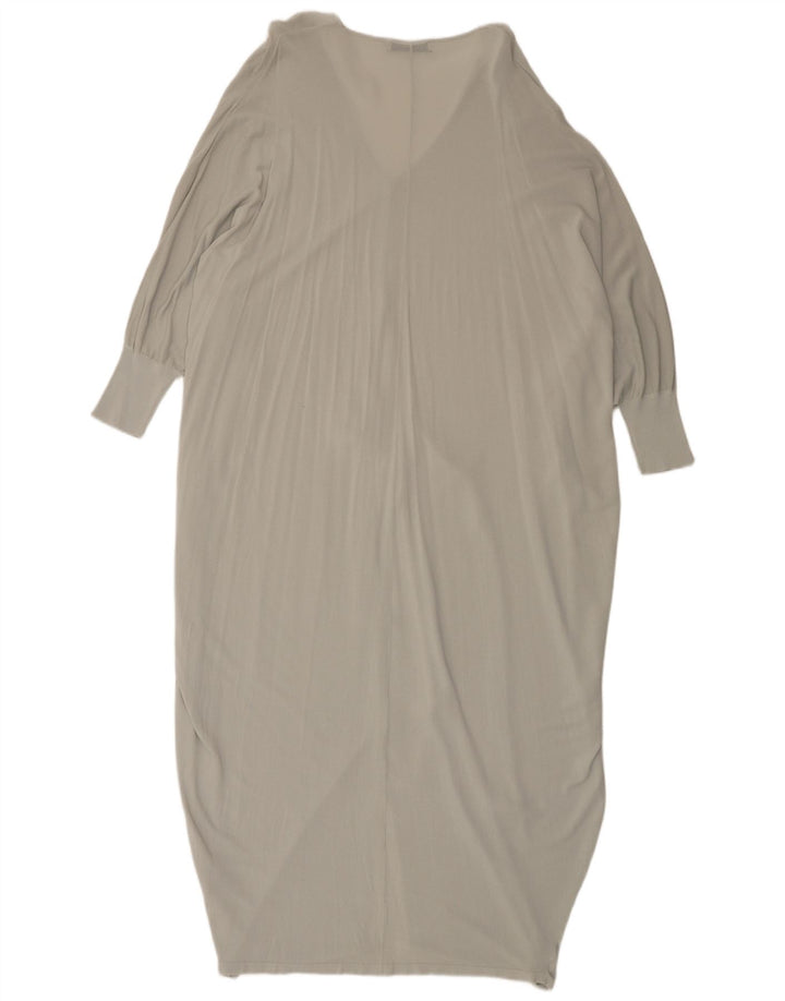 Maglione cardigan oversize lungo da donna Zara UK 14 Viscosa grigio medio
