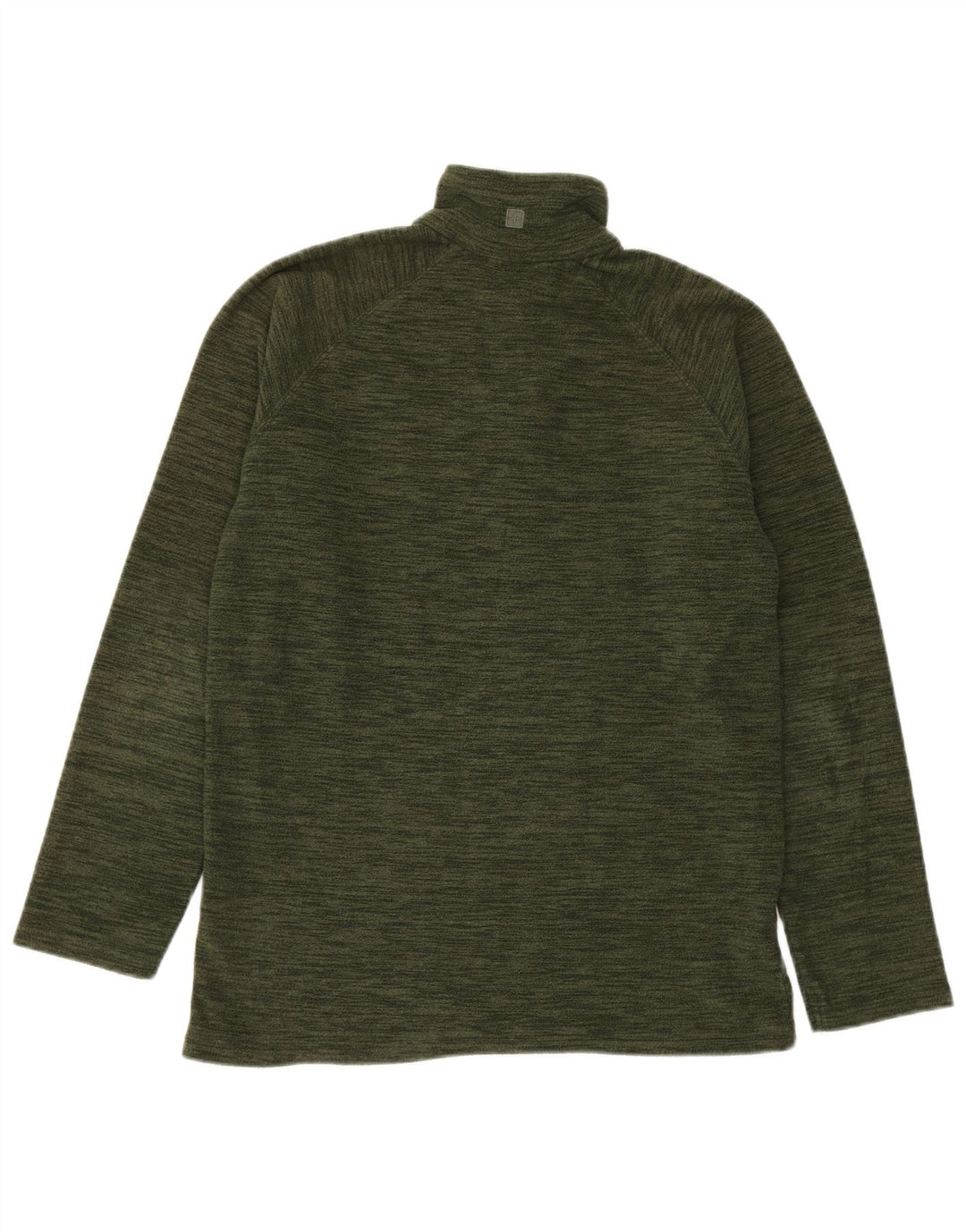 Mountain Warehouse Maglione in pile da uomo con zip e collo piccolo verde screziato