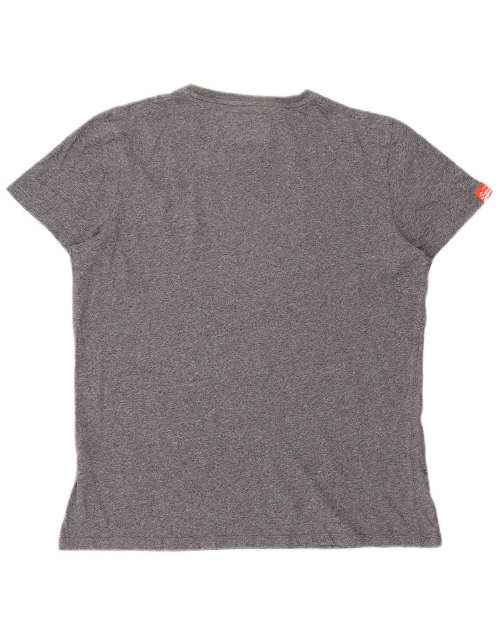 T-shirt da uomo SUPERDRY Top XL in cotone chiazzato blu