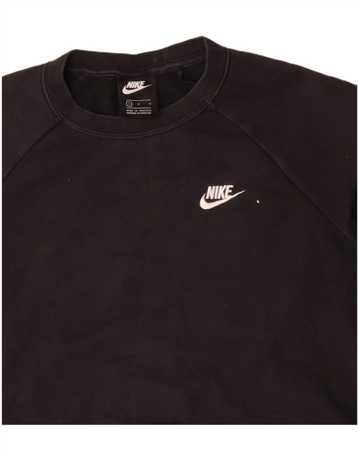 Felpa da uomo Nike Maglione grande in cotone nero