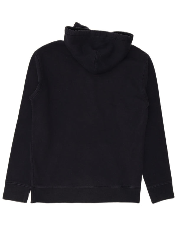 Maglione con cappuccio grafico da uomo Hollister, cotone medio blu navy