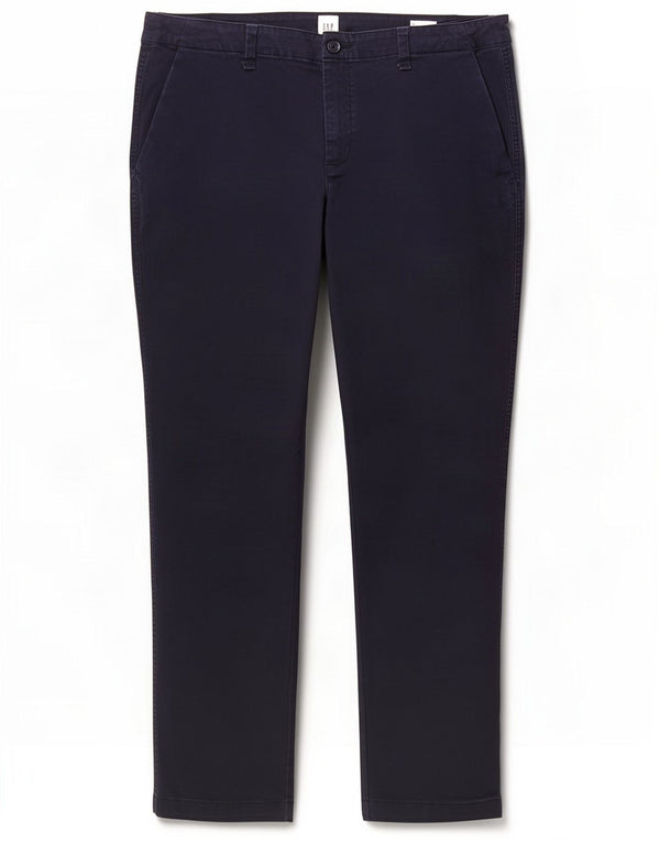 Gap Pantaloni chino dritti Girlfriend da donna UK 14 Large W34 L28 Blu navy