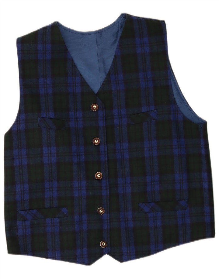 Gilet da donna Hammerschmid UK 18 XL Lana vergine a quadri blu