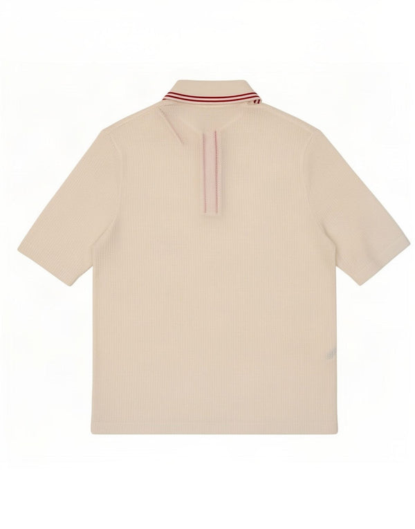 Polo vintage da uomo trasparente piccola bianca
