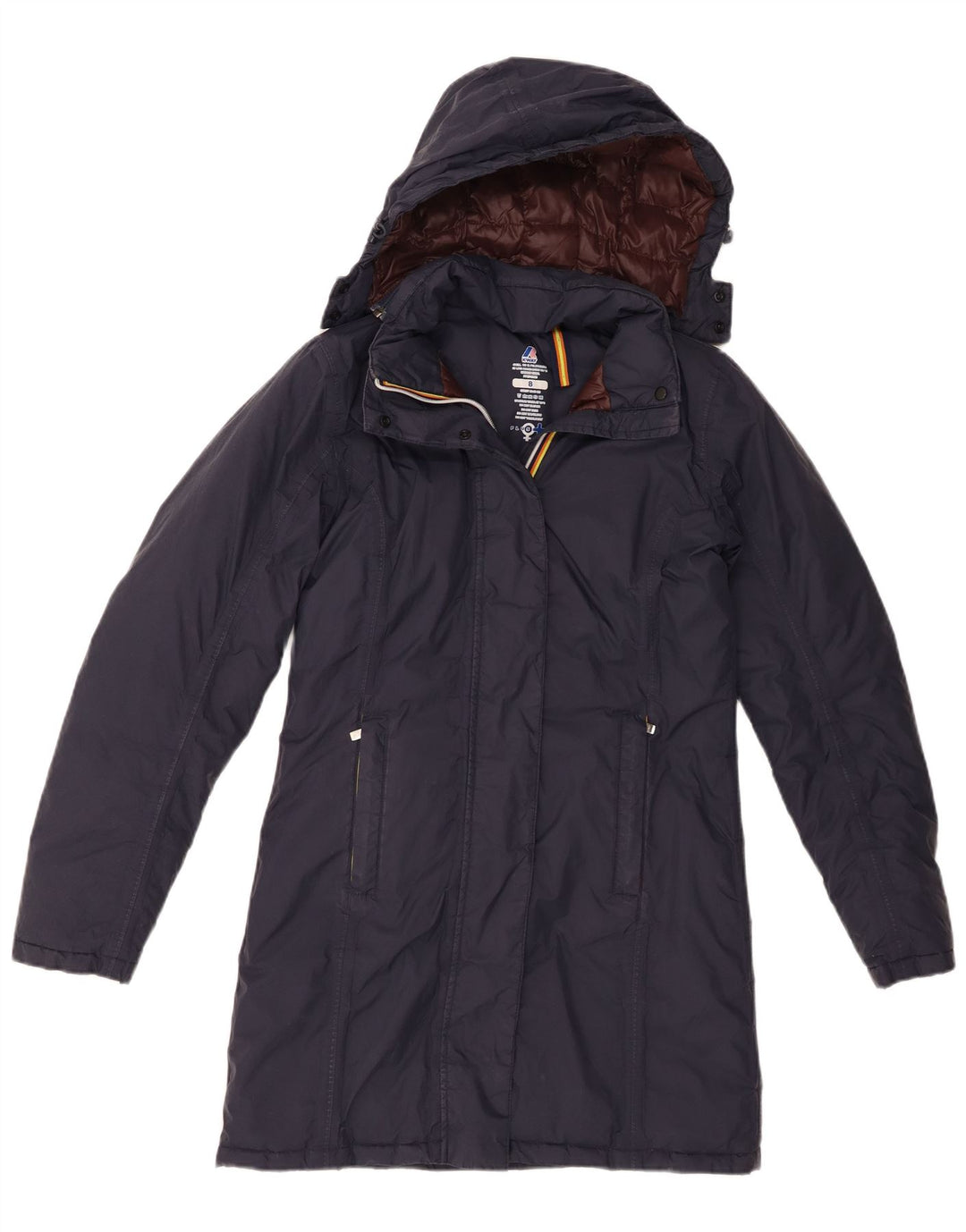 Piumino con cappuccio per bambina K-Way 7-8 anni Blu Navy in poliammide