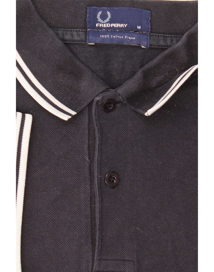 Polo da uomo Fred Perry in cotone a righe medie blu navy