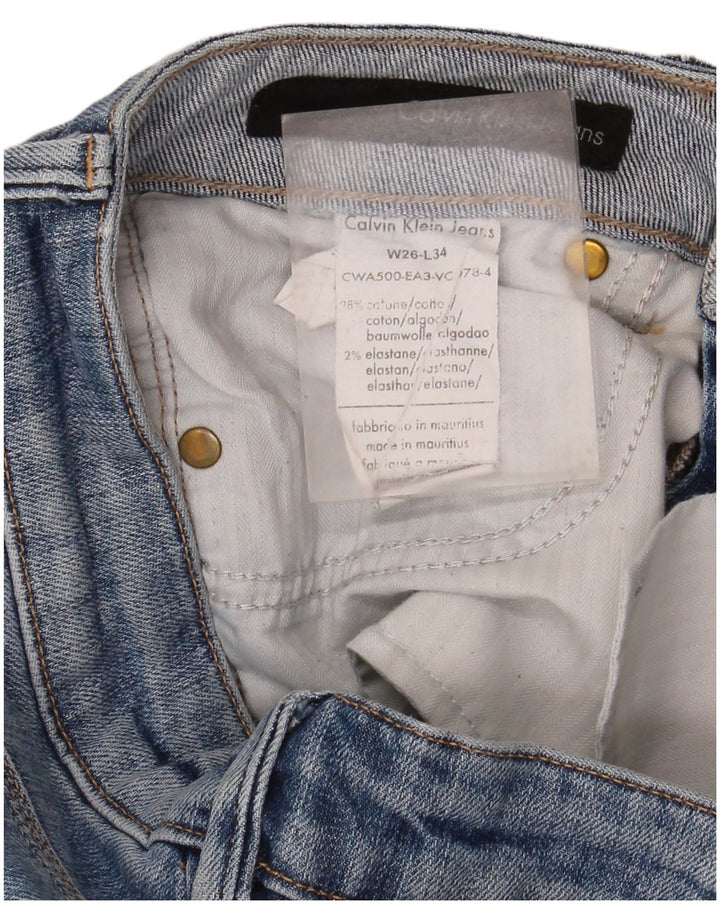 Jeans dritti da donna Calvin Klein W26 L30 cotone blu