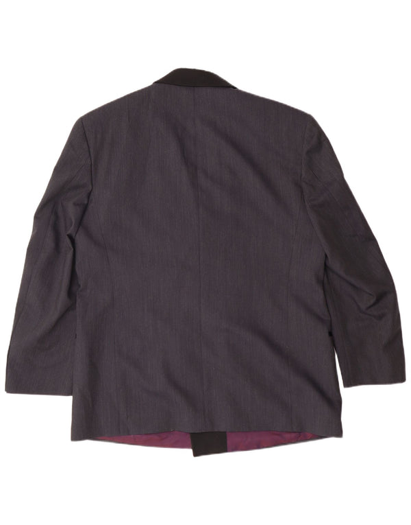 Giacca blazer doppiopetto da uomo Wilvorst UK 38 medio blu navy