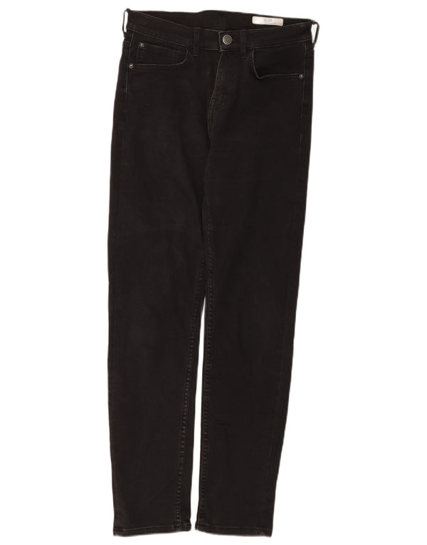 Jeans slim da donna Marks & Spencer UK 10 piccoli W28 L28 cotone nero