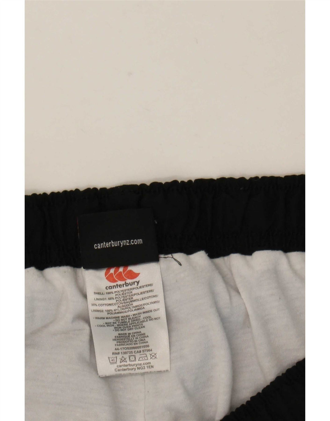 Pantaloni giacca a vento con grafica da uomo Canterbury 2XL poliestere nero