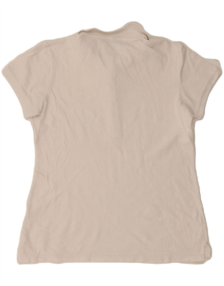 BENETTON Womens Polo Shirt UK 12 Medium White Vintage Benetton and Second-Hand Benetton from Messina Hembry 