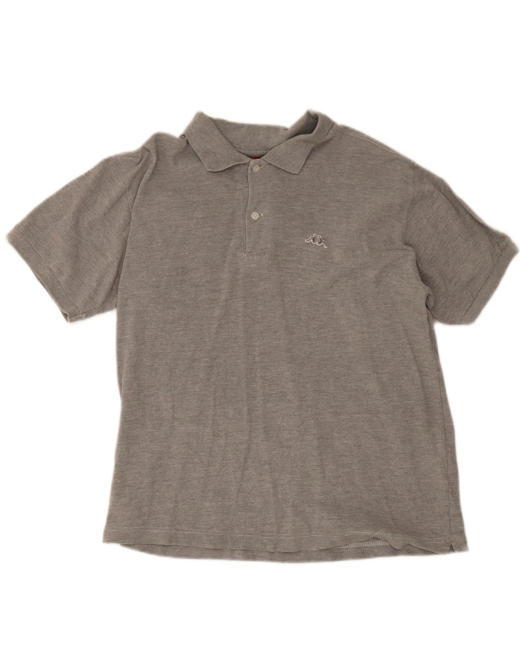 Polo Kappa Uomo Small in cotone mélange grigio