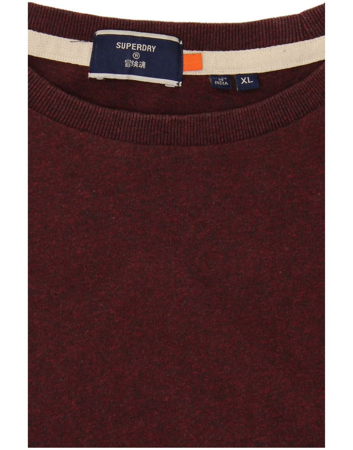 Top da uomo a manica lunga SUPERDRY XL Bordeaux