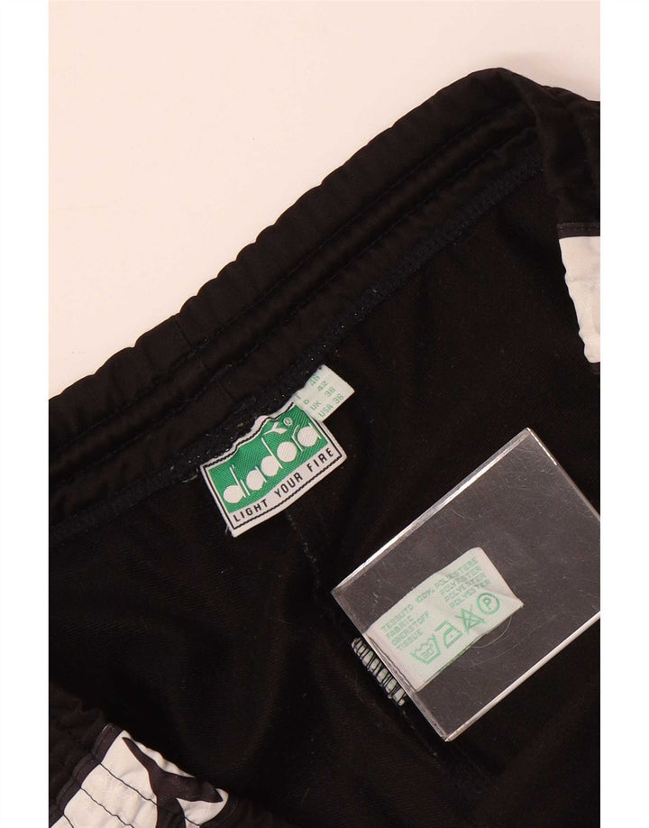 Pantaloni da tuta grafici da uomo Diadora Large in poliestere color block nero