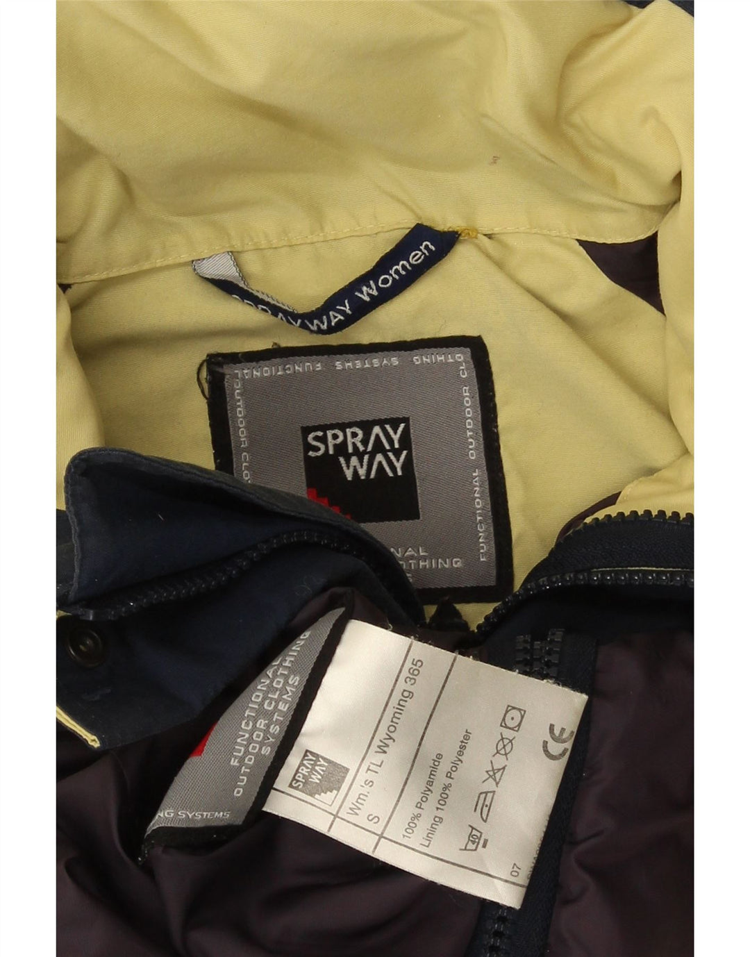 Giacca antipioggia oversize con cappuccio da donna Sprayway UK 10 Small Giallo Poliammide