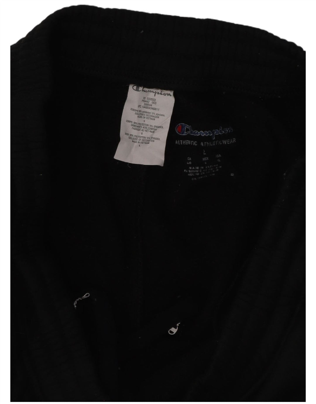 CHAMPION Pantaloni da tuta da donna Joggers UK 14 Large Nero Cotone