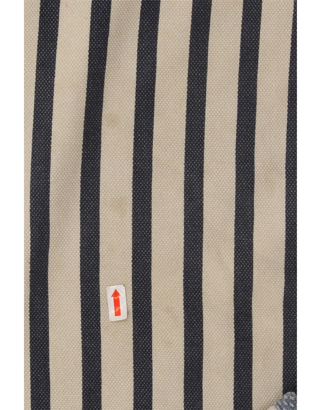 FAT FACE Felpa da uomo con zip sul collo, maglione, piccolo, in cotone a righe bianco sporco