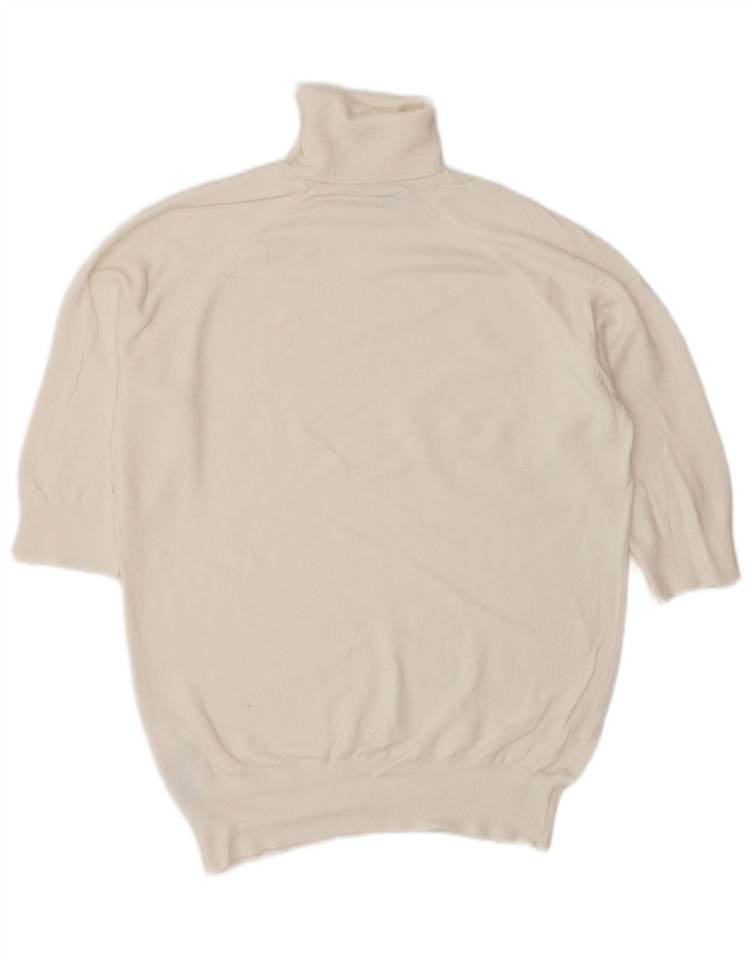 Maglione Zara da donna a maniche corte con collo alto UK 12 bianco medio