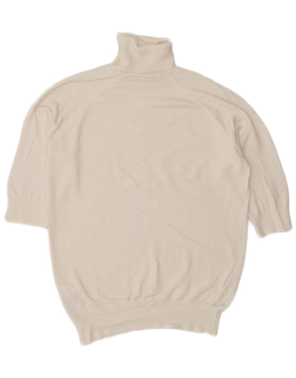 Maglione Zara da donna a maniche corte con collo alto UK 12 bianco medio