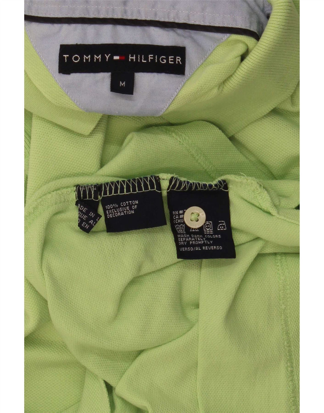 Polo da uomo Tommy Hilfiger in cotone verde medio