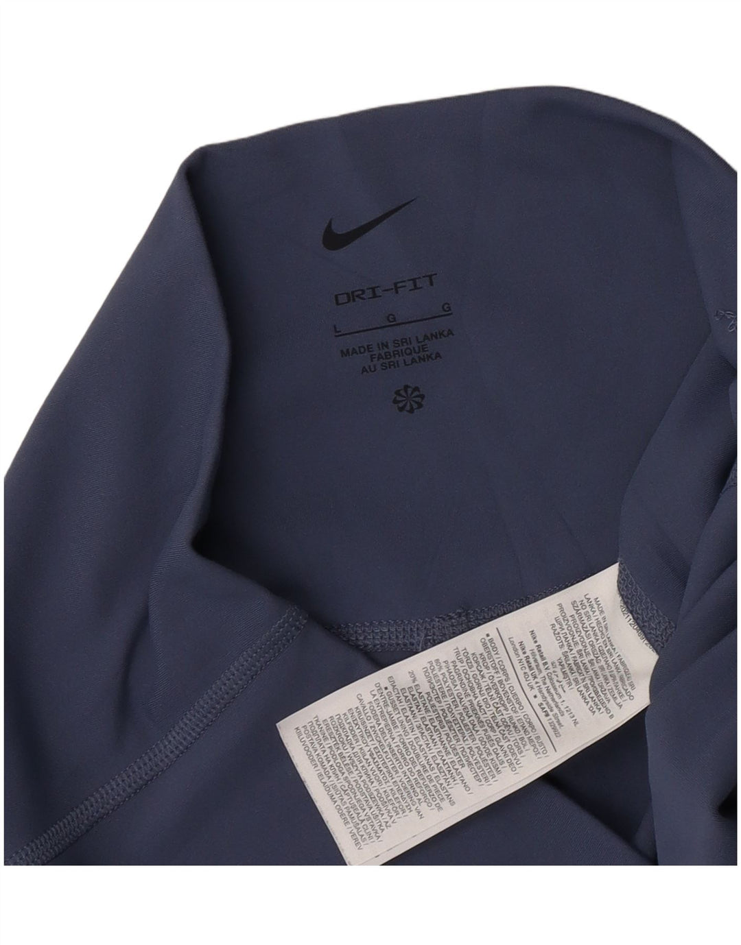 Leggings Nike Dri Fit da donna UK 14 grande poliestere blu navy