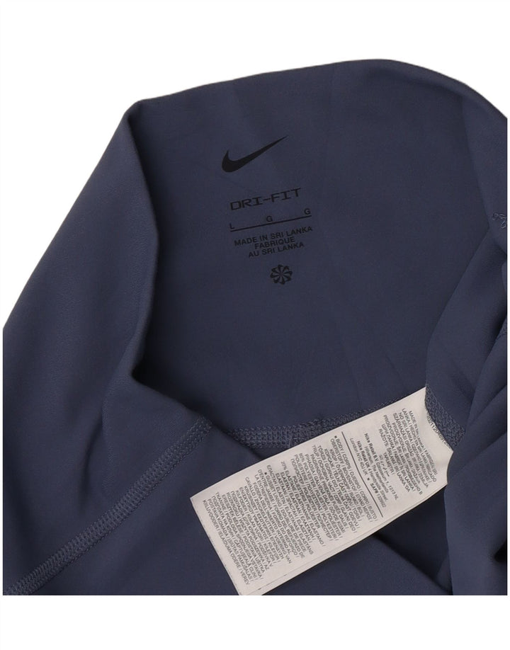 Leggings Nike Dri Fit da donna UK 14 grande poliestere blu navy